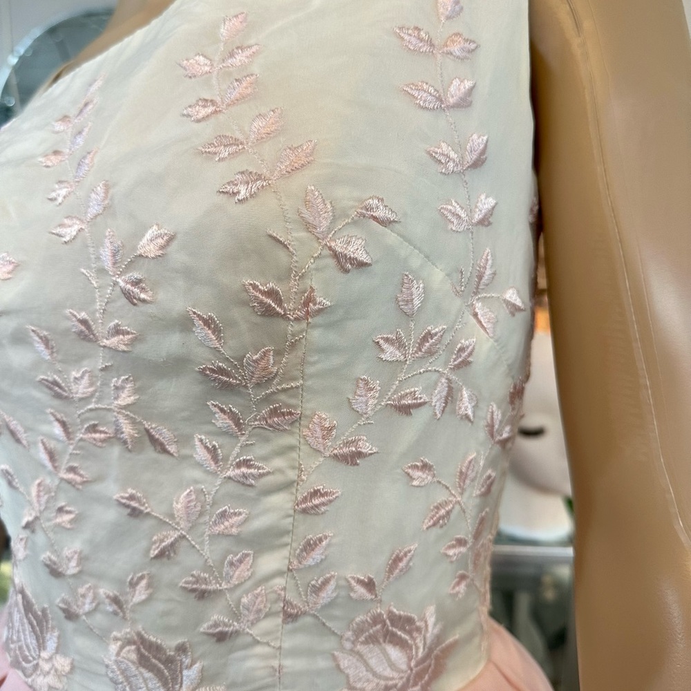 Barbie 60s Era Party Dress, Floral Embroidered Bodice & Poof Skirt - Picture 5 of 11